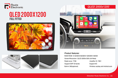 Estéreo automotivo universal Android com tela QLED 2K compatível com 4G DSP sem fio carplay car Multimedia pla