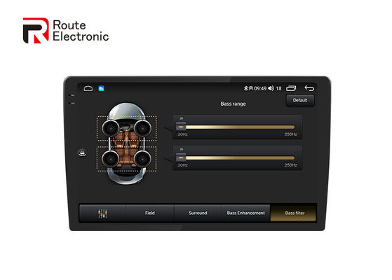 Universal Car Stereo 10,36 polegadas Android 12 Car Navigation com tela preta 2k 4G DSP