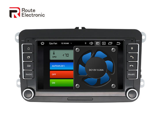VW Universal Octa Core Android Car Stereo 7 polegadas com ventoinha de resfriamento botões físicos