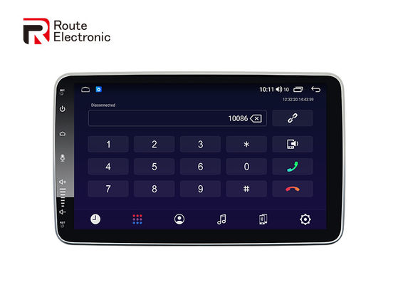 Estéreo automotivo universal giratório, rádio duplo din de 10,1 polegadas com câmera panorâmica 360°