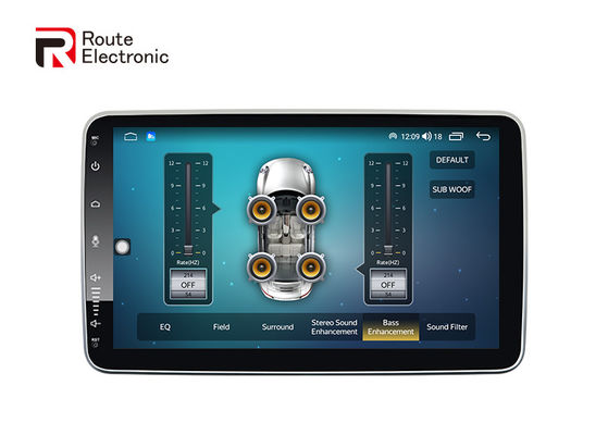 Estéreo automotivo universal giratório, rádio duplo din de 10,1 polegadas com câmera panorâmica 360°