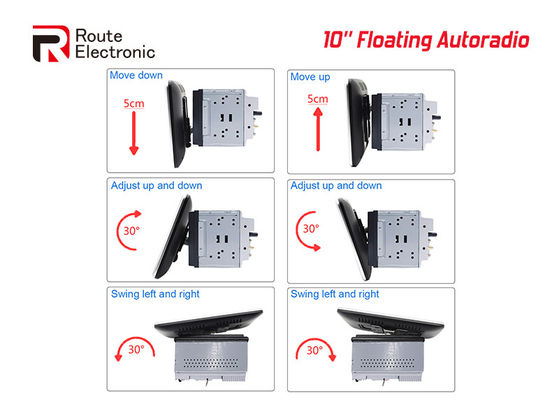 Rádio automotivo Bluetooth 8 Core 2 Din 10,1 polegadas QLED 1280 × 720 Controle de voz