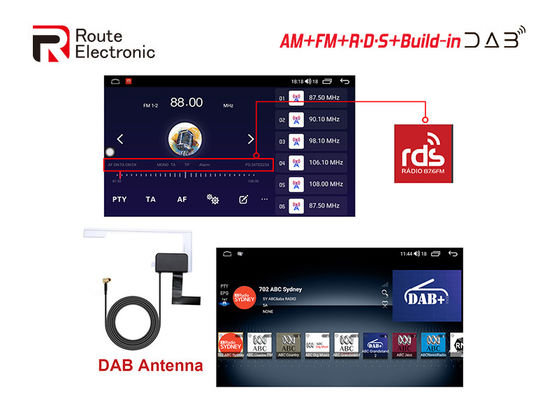 Rádio automotivo Bluetooth 8 Core 2 Din 10,1 polegadas QLED 1280 × 720 Controle de voz