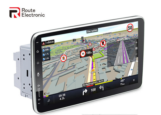 Estéreo de carro rotativo de 10,1 polegadas, reprodutor multimídia automático com tela QLED 1280 × 720