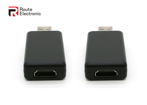 Acessórios eletrônicos automotivos pretos, adaptador de saída de vídeo HDMI Plug and Play